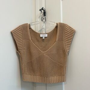 & Other Stories - Tan Cotton Blend Crop Sweater (M)